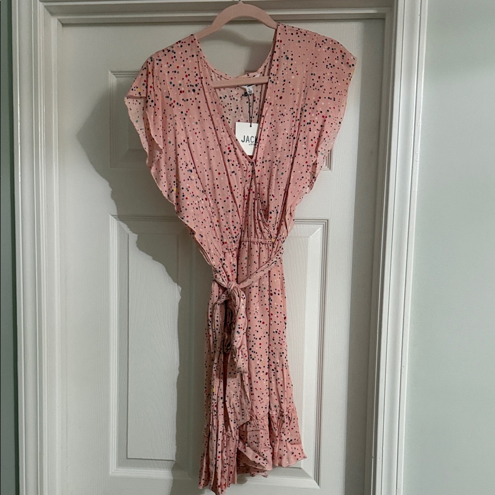 Jack by BB Dakota Pink Mini Dress with Dots
